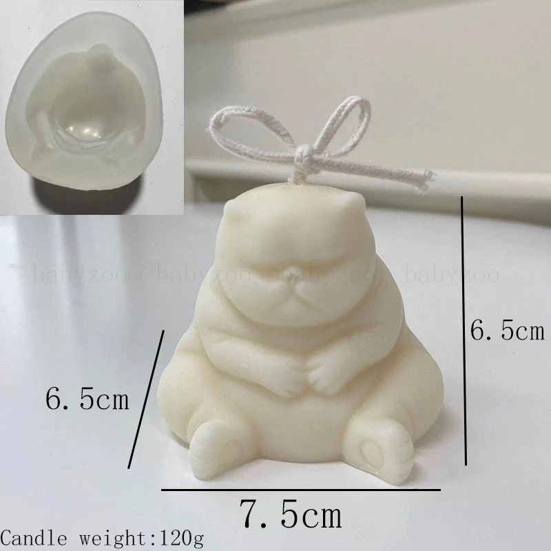 Candle Making Fat - Moules à bougies gros chat en