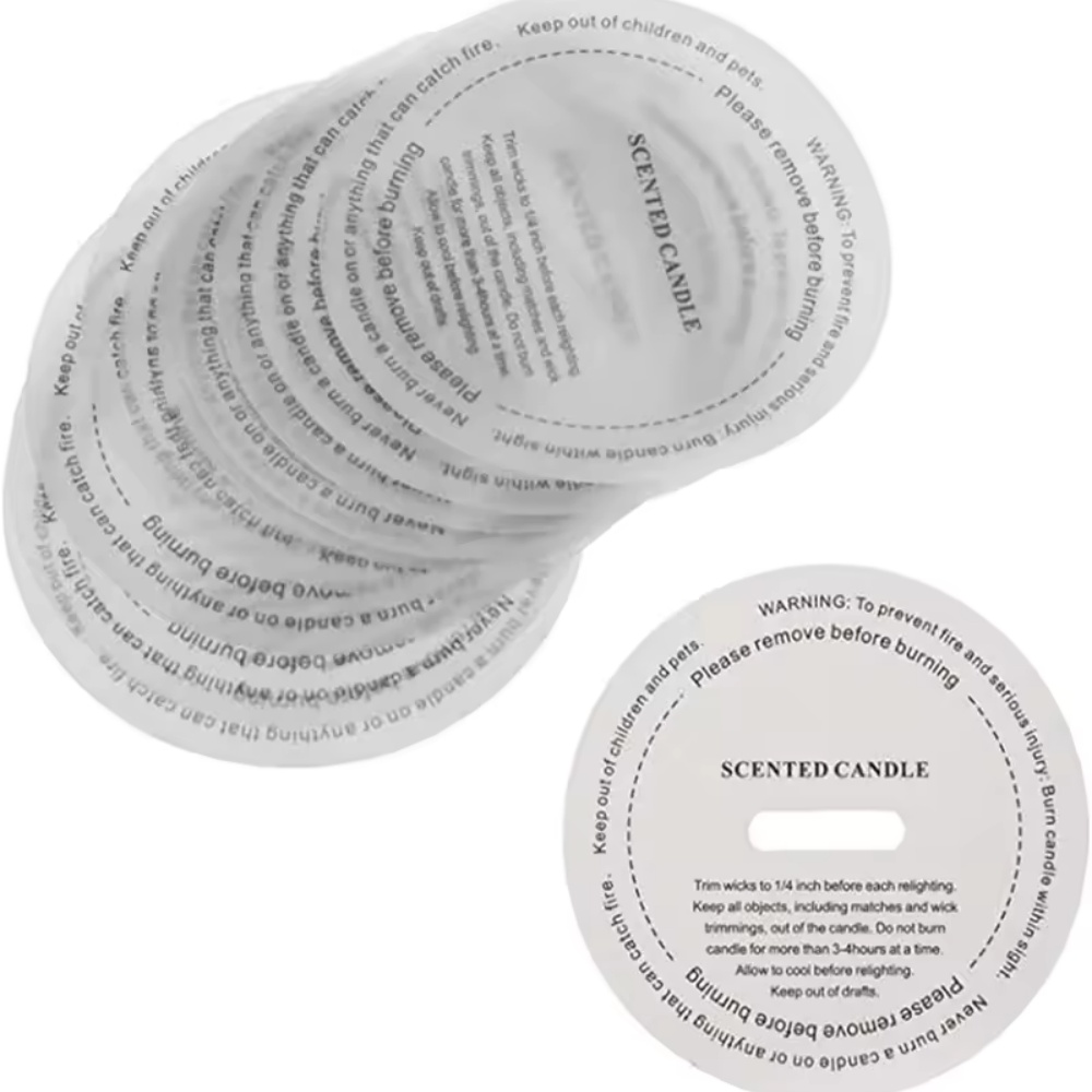 10/50 Pièces Étiquettes Rondes - Candle Warning Label avis et prix