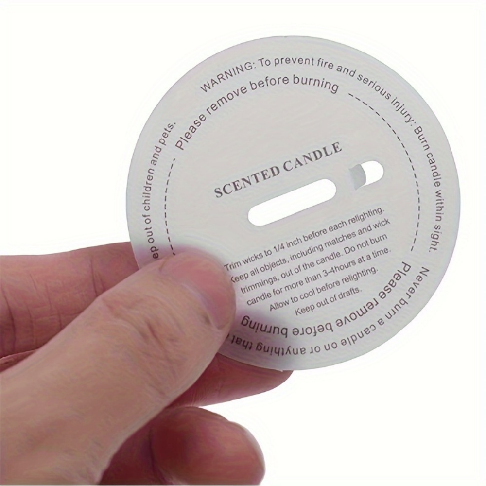 10/50 Pièces Étiquettes Rondes - Candle Warning Label avis et prix