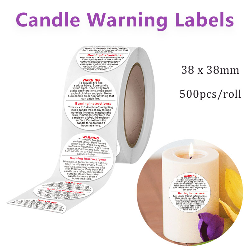 500/1000 pièces étiquettes d'a - Candle Warning Label avis et prix