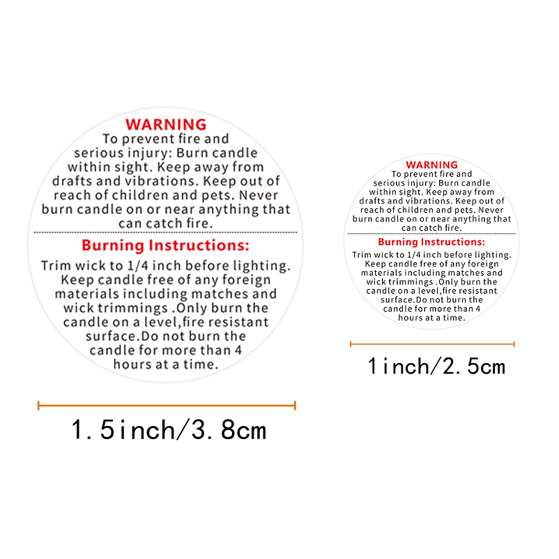 Étiquettes d'avertissement de  - Candle Warning Label avis et prix