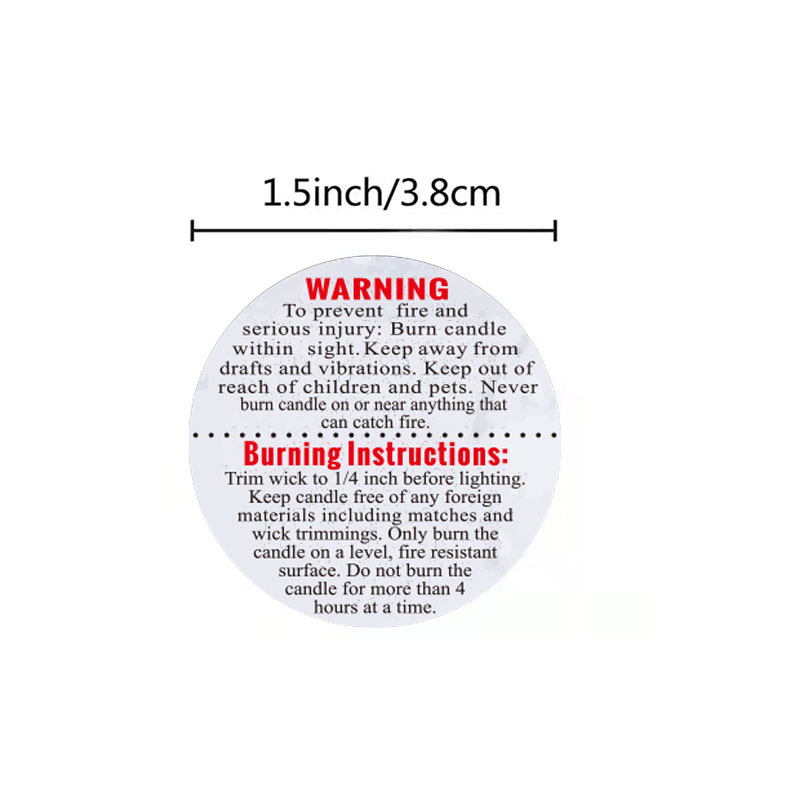 Étiquettes d'avertissement pou - Candle Warning Label avis et prix