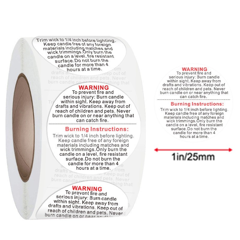 Étiquettes d'avertissement pou - Candle Warning Label avis et prix