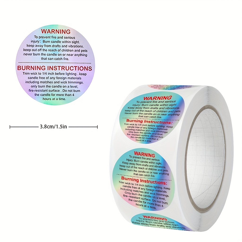 500 pièces étiquettes d'averti - Candle Warning Label avis et prix