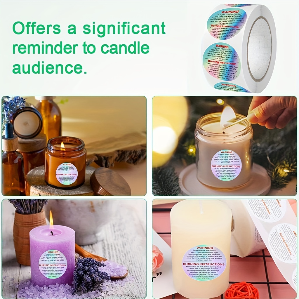 500 pièces étiquettes d'averti - Candle Warning Label avis et prix