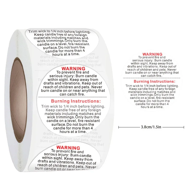 Autocollants d'avertissement d - Candle Warning Label avis et prix