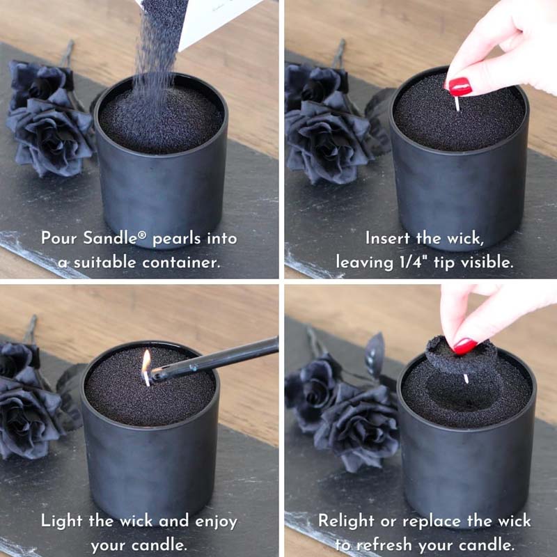 Sable noir pour bougies avec m - Candle Making Material avis et prix